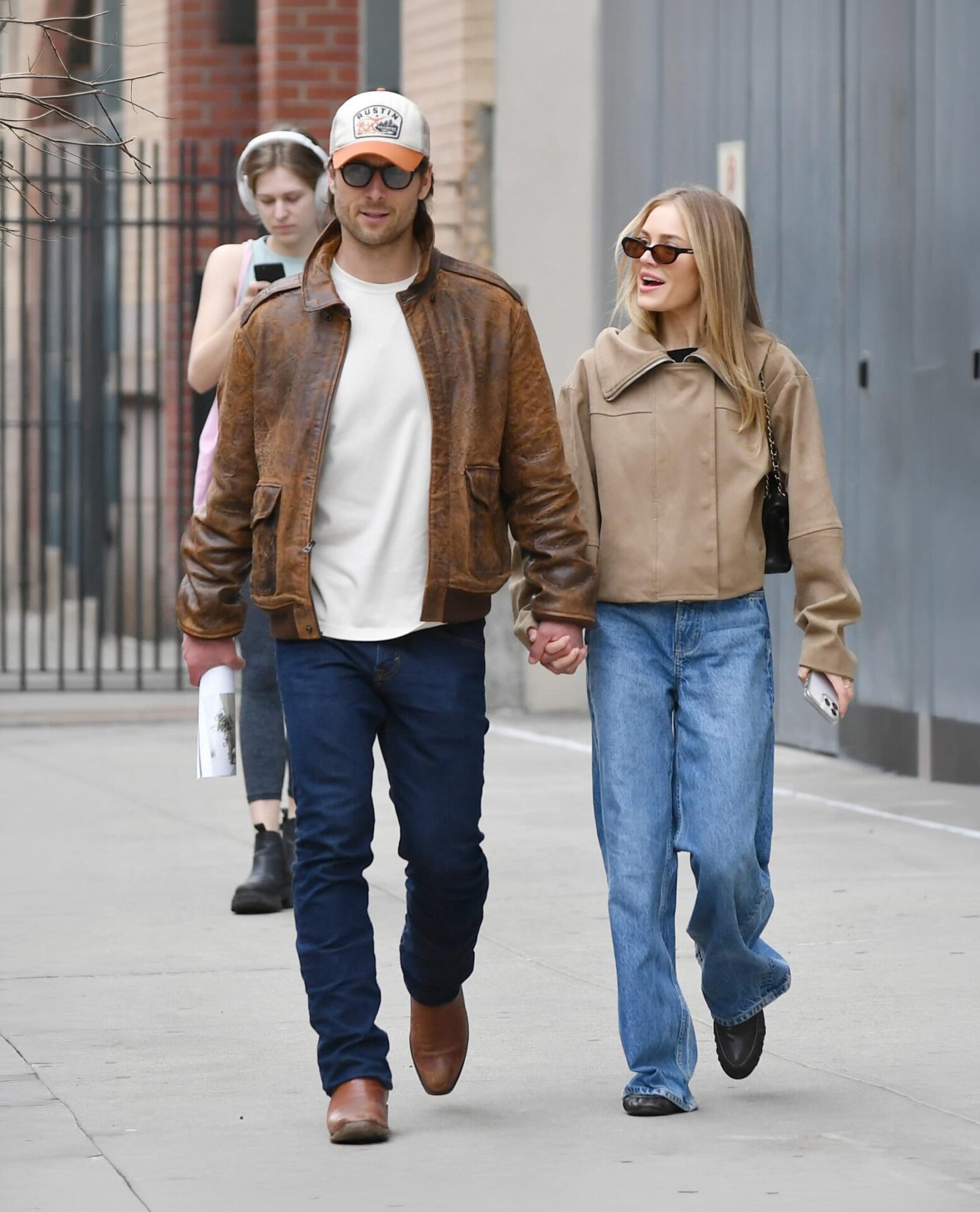 Michelle Randolph Beige Jacket + Black Sunglasses - New York, NY March 8 2026