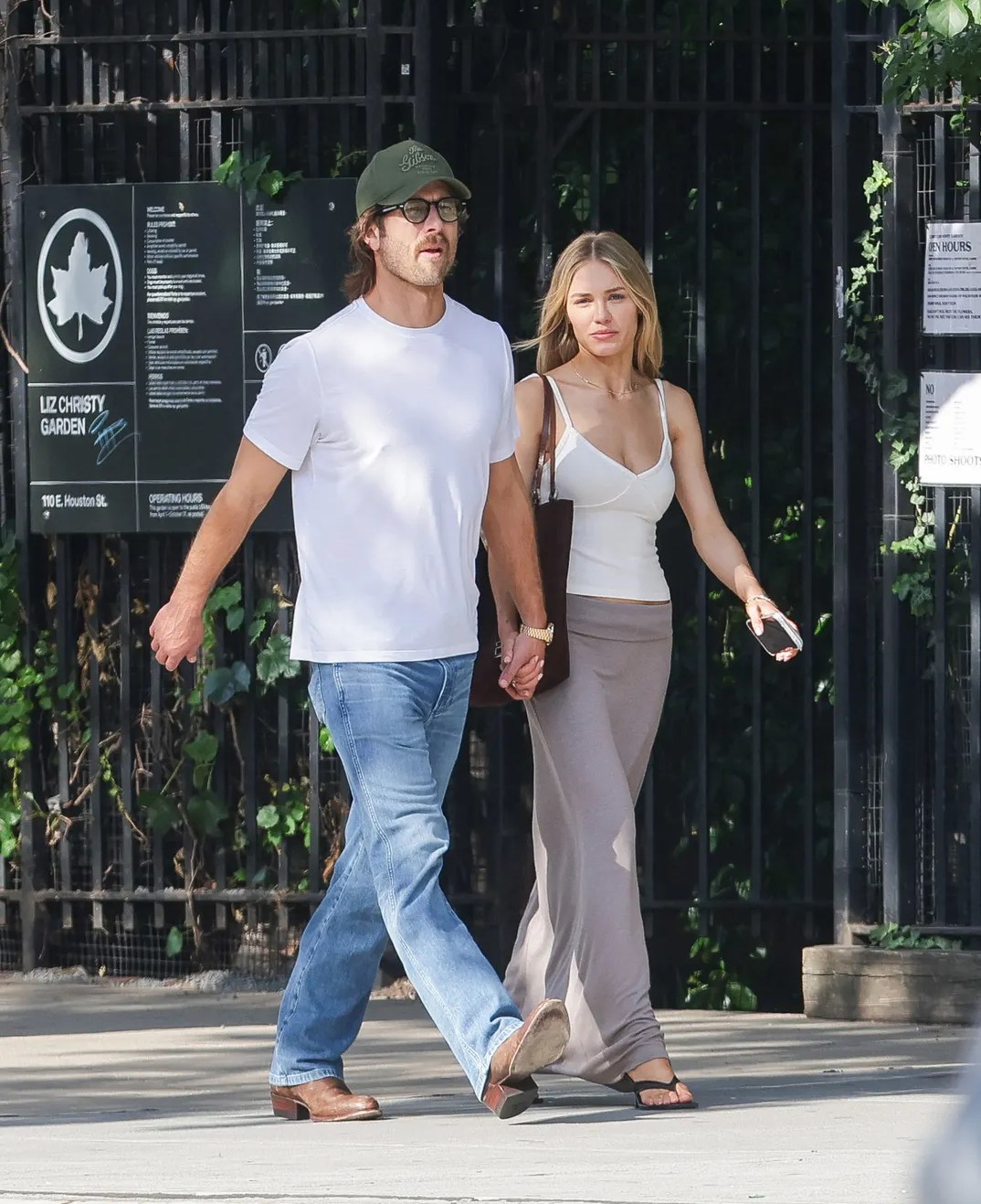 Michelle Randolph White Cami + Brown Suede Fendi Bag - New York, NY